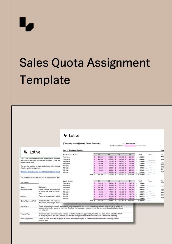 sales quota assignment template feature image
