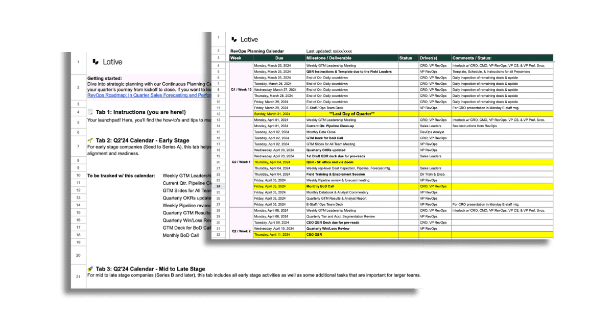 Free Continuous Planning Calendar (for Google Sheets and Excel ...