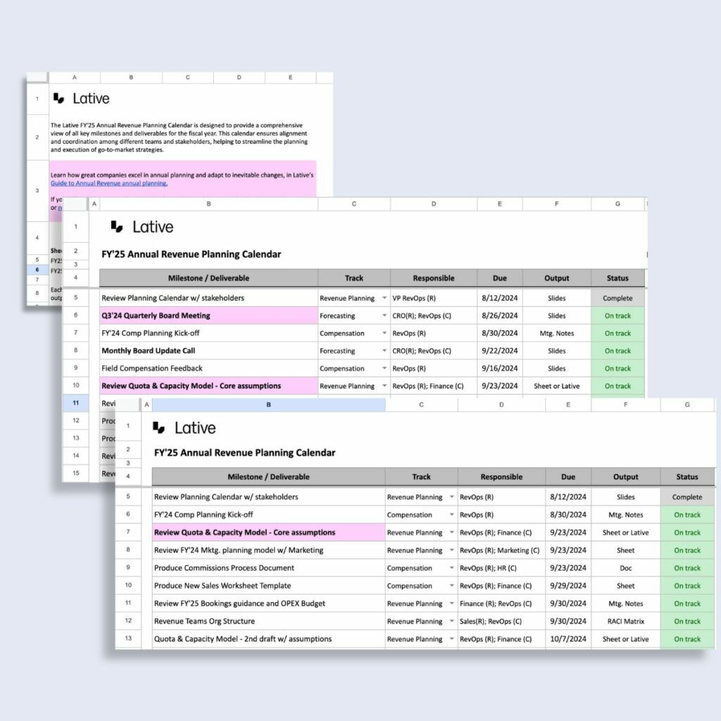 Annual Planning Calendar