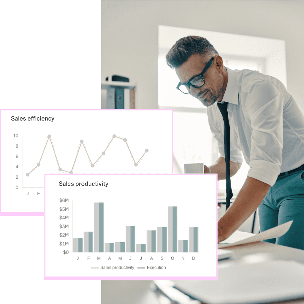 Analyze sales performance, productivity and efficiency